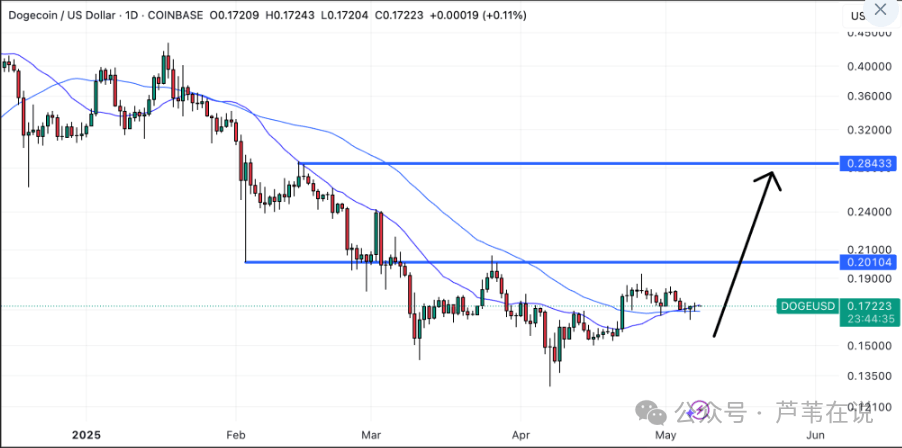 狗狗币（DOGE）价格预测：钻石底部形态预示0.17美元或是最后上车机会！